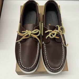Sperry Top-Sider A/O Authentic Original 2 Eye Brown Boat Shoe Boys Size 5 M